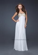2012 La Femme Prom Dresses 17499.  Available in Peacock, Purple Mist, Royal Blue, White, Yellow